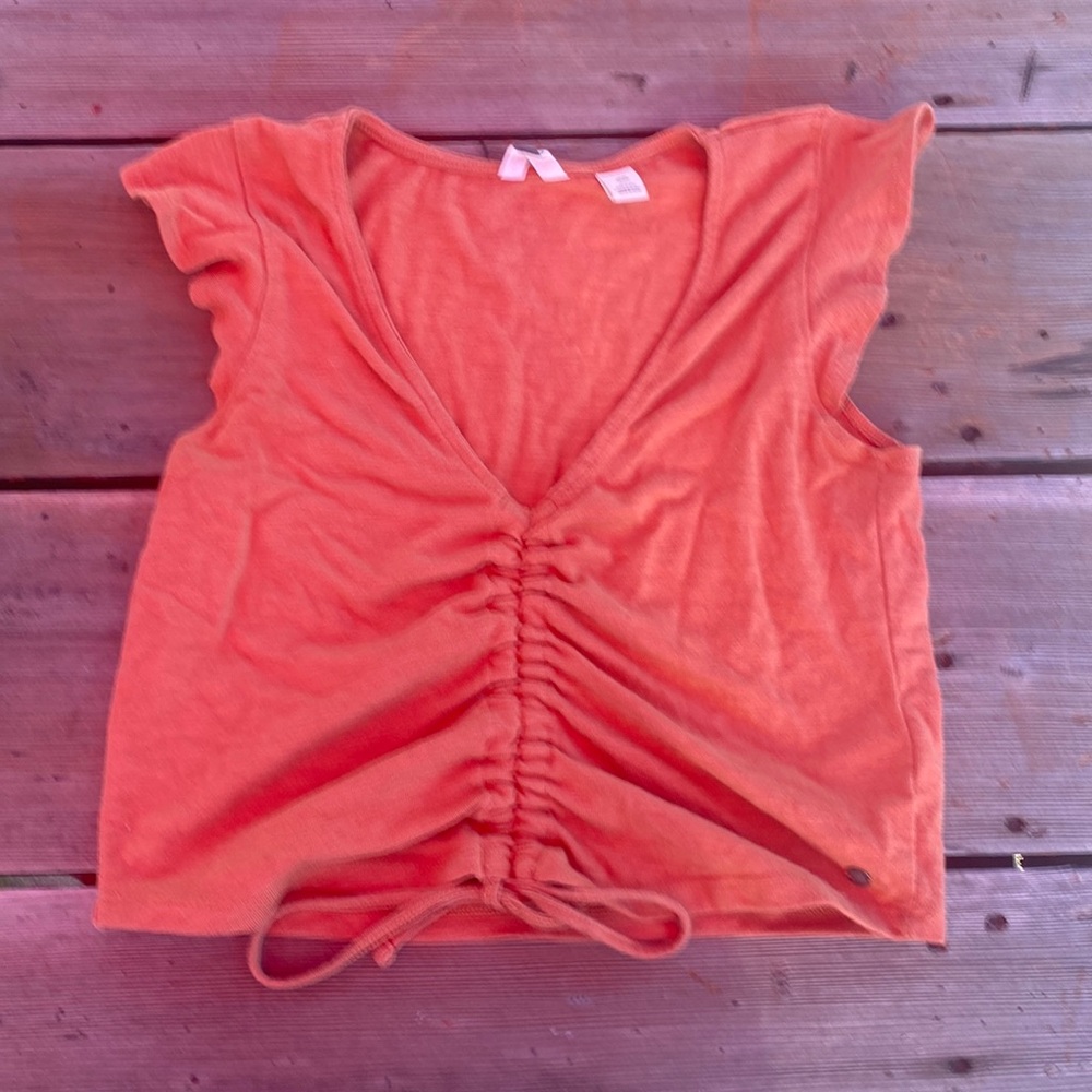 Roxy burnt orange top with tie